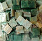 Akryl. mozaika 10x10mm - zelený mramor