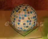Akryl. mozaika mramor 10x10mm - modrá laguna