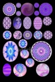 Fialové vzory na šperky z pryskyřice