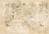 Découp. papír rýžový 48x33cm - Staré noviny - reklamy