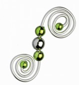 Deko-perličky 10mm, 140ks - světle zelené