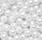 Deko-perličky 6mm, 650ks - bílé