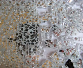 Krakelovaná mozaika plát 20x15cm - zrcadlová