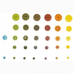 Knoflíky - žluto-oranžový mix, 60ks