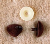 Medvědí nos, hnědý samet, 12mm, s pojistkou