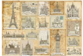 Décu papír rýžový 48x33cm - Staré pohlednice - Evropa