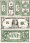 Filc s potiskem 15x21 - Dolarové bankovky