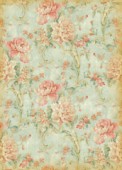 Découp. papír rýžový A4 - Květinová tapiserie