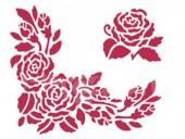 Šablona 20x15cm - Růže