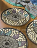 Keramická oblázková mozaika 20x17mm - Hnědá