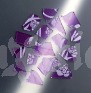 RETRO mozaika lila-stříbrná