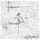 Filc s potiskem - Amour-Rose