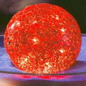 Krakelovaná mozaika 30x10mm - zářivá červená