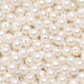 Deko-perličky 10mm, 140ks - perleťově bílé