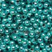 Deko-perličky 4mm, 1100ks - tyrkysově modré