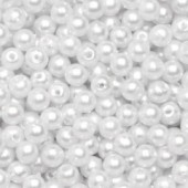 Deko-perličky 4mm, 1100ks - bílé