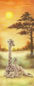Découp. papír rýžový 24x60cm - Savana - žirafy