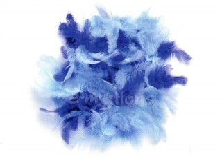 Peří dekorativní - modrý mix - velké balení 10g