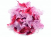 Peří dekorativní - růžový mix - velké balení 10g