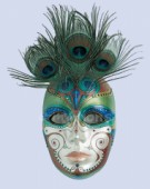Maska - celý obličej 22x15cm, polyresin
