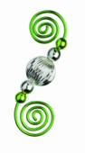 Deko-perličky Mix: kulaté a oválné - světle zelené