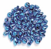 Deko-perličky Mix: kulaté a oválné - královská modř