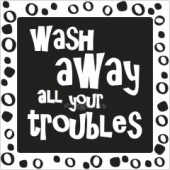 Reliéfní podložka: wash away all your troubles